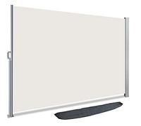 VOUNOT® Toldo Lateral Retráctil, Protege la Privacidad, Protector Solar a Prueba de Viento, para Balcón, Jardin, Terraza, 140 x 300cm, Beige