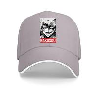 Vouttvii Gorra de béisbol para Katsuki Bakugo, gorra de sándwich ajustable negra para hombre y mujer, gris, Talla única
