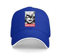 Vouttvii Gorra de béisbol para Katsuki Bakugo, gorra de sándwich ajustable negra para hombre y mujer, azul, Talla única