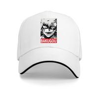 Vouttvii Gorra de béisbol para Katsuki Bakugo, gorra de sándwich ajustable negra para hombre y mujer, blanco, Talla única