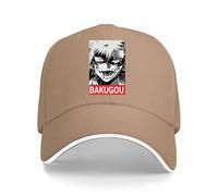 Vouttvii Gorra de béisbol para Katsuki Bakugo, gorra de sándwich ajustable negra para hombre y mujer, natural, Talla única