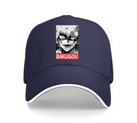 Vouttvii Gorra de béisbol para Katsuki Bakugo, gorra de sándwich ajustable negra para hombre y mujer, azul marino, Talla única