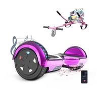 VOUUK Hoverboard de 6.5 pulgadas con asiento Hoverboard con kart Con bluetooth y luces led para niños