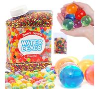 VOVANE Juego de 50.000 perlas de agua y 200 perlas de agua XXL, perlas de gel coloridas, no tóxicas, juego de perlas de agua para plantas, decoración, relleno y decoración