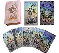VOVCIG Juego de 78 cartas de tarot con guía, cartas de tarot para principiantes, juego de cartas de tarot impermeables de PVC, herramienta de adivinación de juguetes de adivinación (VOVCIG54323)