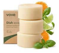 Vove Barra de jabón para lavar, paquete de 3, menta cítrica costera con mandarina, menta verde, ciprés y bergamota, a base de plantas, sin plástico, cero residuos, limpiador de coco, embalaje