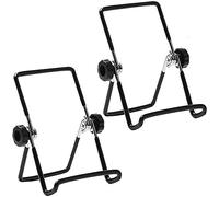 VOVIGGOL Metálico Soporte Tablet Ajustable 2 Piezas, Antideslizante Plegable Soporte iPad Mesa Tablet Stand Compatible con Tabletas, iPad, Soporte Pantalla Soporte Marco para Fotos (Grande)
