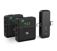 VOVIGGOL Micrófono Inalámbrico Solapa para iPhone iPad Android Cámara, Mini Microfono Inalambrico para Movil, Portátil Micrófono para Grabación de Video, Youtube, TikTok, Vlog, Facebook