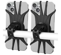 VOVIGGOL Soporte Movil Bicicleta 2 Piezas, 360° Rotación Soporte Movil Moto Bici, Anti Vibración Porta Telefono Motocicleta Compatible con iPhone 16/15/14/13/12/11 Pro MAX y Otro 4.5-7.0 Móvil