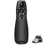 VOVIGGOL USB/Tipo-C 2 en 1 Pasador Diapositivas Mando Ordenador Powerpoint, Ergonómico Presentador Inalambrico Mando Presentaciones Distancia Puntero para Computadora Windows Mac