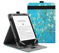 VOVIPO Funda protectora universal para kindle Paperwhite/colorsoft Kobo eReaders de 6"-6.8-7", Funda folio compatible con Kindle/Kobo/Tolino/Pocketook/Sony 6-6.8-7 pulgadas ebook reader-Apricot Flower