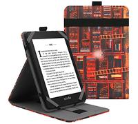 VOVIPO Funda Protectora Universal para Kindle Paperwhite Kobo eReader de 6 Pulgadas, Funda Folio Compatible con BQ Kobo Kindle Sony Pocketook Tolino de 6",Tener múltiples perspectivas-Library