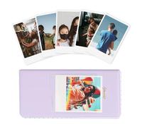 VOVMOEYA Álbum de fotos de 64 bolsillos para Fujifilm Instax Wide 400/300/210, para cámaras Polaroid Slip In Photo Book Album 16-Page Holds 64 Pictures 3.5x4.5 Inch Camera Film Storage-Purple