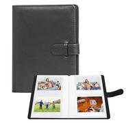 VOVMOEYA Álbum de fotos de 80 bolsillos, 3,5 x 4,5 pulgadas, para cámaras Polaroid, para Fujifilm Instax Wide 400/300/210, álbum de fotos de 20 páginas, 80 imágenes, color negro
