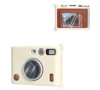 VOVMOEYA Funda de silicona y 2 protectores de pantalla de vidrio templado y 2 lentes PET para Fujifilm Instax Mini Evo, accesorios para Fuji Instax Mini Evo