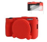 VOVMOEYA Funda para cámara Canon PowerShot V1 con 2 Protectores de Pantalla, Silicona, Estuche, Cubitera, Bolsa, Accesorios, Suave, Protectora, Ligera, Tapa de Objetivo Desmontable, Camera Case