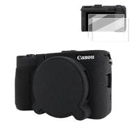 VOVMOEYA Funda para cámara Canon PowerShot V1 con 2 Protectores de Pantalla, Silicona, Estuche, Cubitera, Bolsa, Accesorios, Suave, Protectora, Ligera, Tapa de Objetivo Desmontable, Camera Case