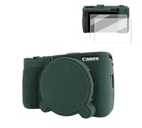 VOVMOEYA Funda para cámara Canon PowerShot V1 con 2 Protectores de Pantalla, Silicona, Suave Protectora Ligera, Tapa de Objetivo Desmontable