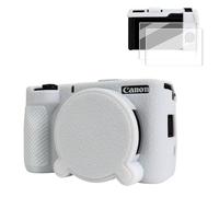 VOVMOEYA Funda para cámara Canon PowerShot V1 con 2 Protectores de Pantalla, Silicona, Suave Protectora Ligera, Tapa de Objetivo Desmontable