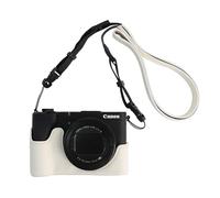 VOVMOEYA Funda para cámara Canon PowerShot V1 con Correa Ajustable para el Hombro, Estuche semirrígida de Cuero PU para Canon V1, Elegante Protectora Ligera