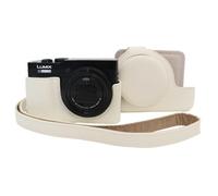 VOVMOEYA Funda para cámara Panasonic Lumix DC-TZ99 con Correa para el Hombro, Cuero PU, TZ99 Estuche, Cubitera, Bolsa, Accesorios, Elegante, Protectora, Ajuste preciso, Camera Case