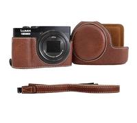 VOVMOEYA Funda para cámara Panasonic Lumix DC-TZ99 con Correa para el Hombro, Cuero PU, TZ99 Estuche, Cubitera, Bolsa, Accesorios, Elegante, Protectora, Ajuste preciso, Camera Case