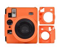 VOVMOEYA Funda Protectora Compatible con Fujifilm Mini 99, Funda de Silicona Suave de para cámara instantánea Fuji Mini 99, Ligera, Cubierta Completa de Goma de Gel Suave, Orange
