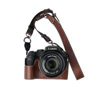 VOVMOEYA Funda protectora para cámara Panasonic Lumix DC-FZ80D (Lumix DC-FZ82D/Lumix DC-FZ85D), FZ80D Funda para cámara FZ82D FZ85D Media funda con correa ajustable para el hombro Juego de funda de