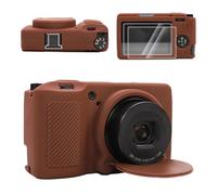 VOVMOEYA Para Ricoh GRIII/GRIIIx/GR3/GR3X Silicone Case,【Case*1 Protector de pantalla*2 Hot Shoe Cover*1】 GR IIIx Protective Cover Camera Case for Ricoh GR III Detachable Lens Cover Lightweight-CF