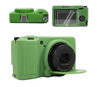 VOVMOEYA Para Ricoh GRIII/GRIIIx/GR3/GR3X Silicone Case,【Case*1 Protector de pantalla*2 Hot Shoe Cover*1】 GR IIIx Protective Cover Camera Case for Ricoh GR III Detachable Lens Cover Lightweight,