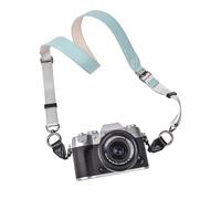 VOVMOEYA X-T50 - Correa para el cuello de la cámara, correa ajustable de poliuretano para fotógrafos para Fujifilm/Nikon/Canon/Sony/Minolta/para cámaras Panasonic/SLR/DSLR, azul claro, from 49.6in to