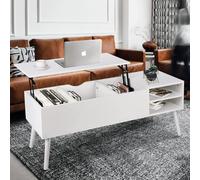 VOWNER Mesa de Centro Elevable,Mesita de Salón para el Café,Rectangular Moderna con Cajón de Almacenamiento Mesa de Centro de Sala de Estar para Muebles de Sala de Estar