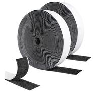 VOWOBEST Adhesivo Doble Cara, 8M x 20mm Cinta Autoadhesiva de Hook & Loop para Interiores/Exteriores, Ideal para Costura, Foframe y Proyectos DIY, Recortable (Negro)