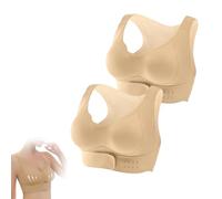 Vowtrlleoy Bra, Vowtrlleoy Posture Correcting Front Buckle Bra for Women, Back Support Orthopedic Anti-Sagging Bras (2Pcs-C,L)