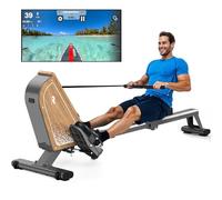 VOWVIT Máquina de remo OR3, dispositivo magnético con monitor Bluetooth, 16 niveles de resistencia, remo compacto para 150 kg, almacenamiento vertical, 2 años de