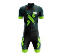 VOXCAUTQ Conjunto de traje de triatlón de manga corta para hombre,Cycling Skinsuit Triatlón for Hombres,Pro Manga Corta Traje de Ciclismo,MTB Mono para Correr,Andar en Bicicleta,Nadar (Typ-4,5XL)