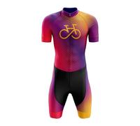 VOXCAUTQ Conjunto de traje de triatlón de manga corta para hombre,Cycling Skinsuit Triatlón for Hombres,Pro Manga Corta Traje de Ciclismo,MTB Mono para Correr,Andar en Bicicleta,Nadar (Typ-1,XL)