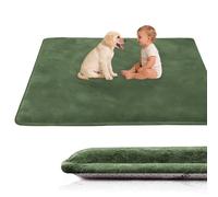 Voxirum 3 CM Grosor Colchoneta Manta Juegos Bebe Verde Oscuro Tapete Infantil con Memory Foam Manta de Juegos Bebe Antideslizante Tatami Bebe Suelos Infantiles Tapete Bebe