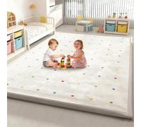Voxirum Alfombra Bebe, Tapete Actividades, Colchoneta para Niños 2.5 CM Grosor, Tapete Infantil Antideslizante, Alfombra de Habitacion Bebe Infantil Niña Niño de Juego Motivo 150 x 220 cm