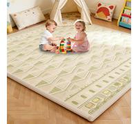 Voxirum Alfombra De Habitacion Bebe, Niña Niño De Juego Alfombra, Alfombra Bebe Acolchada 2.5 CM Grosor, Ultra Suaves Estera de Antideslizantes, Adecuadas para Gatear y Jugar 150 x 250 cm