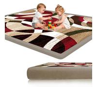 Voxirum Alfombra de Lana de Coral, Estera de Yoga Alfombra de la Sala de Estar Manta, Alfombra Antideslizante para Gatear y Jugar, Alfombra de Sala de Alfombra Suave Lavable Moderna 190 x 350cm