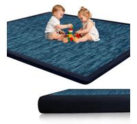 Voxirum Alfombra de Tatami Suave, Alfombra de Juegos Infantil, Suelo Extra Acolchado de Foam 2 CM Grosor, Manta de Juegos Alfombra Yoga de Espuma viscoelástica Azul 60 x 100cm