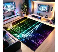 Voxirum Alfombra Gamer Habitacion Juvenil, Alfombra de Área de Juegos Grande para Dormitorio de Niños, Alfombra de Juegos 3D, Alfombra Antideslizante para Sala de Juegos y Sala de Estar 200 x 300cm