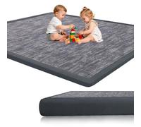 Voxirum Alfombra Gateo Infantil, Alfombra de Tatami Suave, Suelo Extra Acolchado de Foam 2 CM Grosor, Antideslizante, Niños Pequeños para Parque, Gateo & Baby Gym Gris 200 x 380cm
