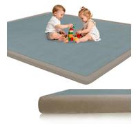 Voxirum Alfombra Moderna Suave Lavable, Antideslizante. Manta de Juegos Alfombra Yoga, Ejercicio y Gateo de Terciopelo Coral Grueso 2cm Azul Gris 180 x 250cm