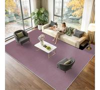 Voxirum Alfombra Salon Moderna, Cocina Lavable Antideslizante, Alfombra Pelo Corto para Dormitorio, Hall Entrada, Pasillo, Alfombra Silla Escritorio, Alfombra Salon Rectangular Morado 40 x 60cm