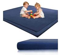 Voxirum Colchoneta Manta Juegos Bebe 2 cm Grosor Tapete Infantil con Memory Foam Manta de Juegos Bebe Antideslizante Tatami Bebe Suelos Infantiles Tapete Bebe, Azul Oscuro, 80 x 200 cm