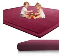 Voxirum Colchoneta Manta Juegos Bebe 2 cm Grosor Tapete Infantil con Memory Foam Manta de Juegos Bebe Antideslizante Tatami Bebe Suelos Infantiles Tapete Bebe, Rojo, 140 x 250 cm