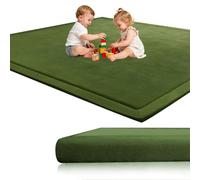 Voxirum Colchoneta Manta Juegos Bebe 2 cm Grosor Tapete Infantil con Memory Foam Manta de Juegos Bebe Antideslizante Tatami Bebe Suelos Infantiles Tapete Bebe, Verde Oscuro, 180 x 280 cm