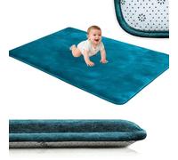 Voxirum Tapete Bebé de Espuma Actividades Infantil, 3 cm Extra Grueso Colchoneta Bebe Suelo, Manta Juegos Bebés para Parque y Suelo Antideslizante, Gateo y Tummy Time Ideal Azul, 130 x 190 cm